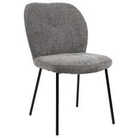 Stuhl Mara Grau/Schwarz - Schwarz/Grau, LIFESTYLE, Holz/Textil (52/87/64cm) - Mömax