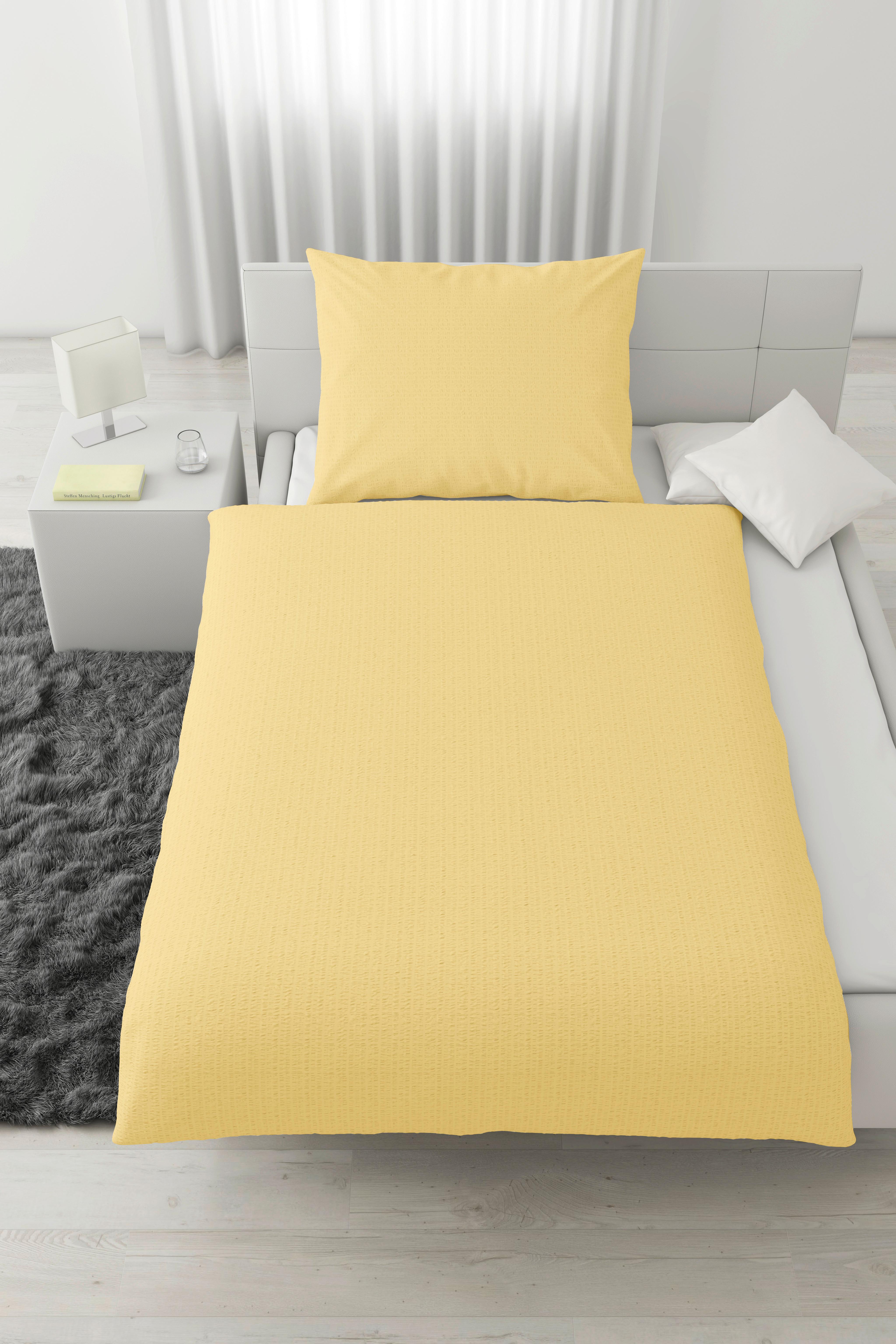 BETTWÄSCHESET GISI - Gelb, Konventionell, Textil (160/210cm) - Modern Living