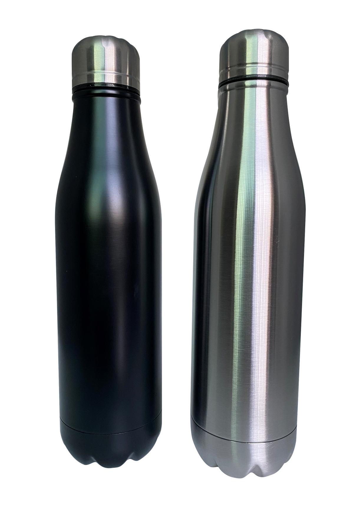 Hőszigetelt Palack Oscar - ezüst/fekete, Konventionell, műanyag/fém (7,1/26,6cm) - Modern Living