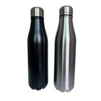 Hőszigetelt Palack Oscar - fekete/ezüstszínű, Konventionell, műanyag/fém (7,1/26,6cm) - Modern Living