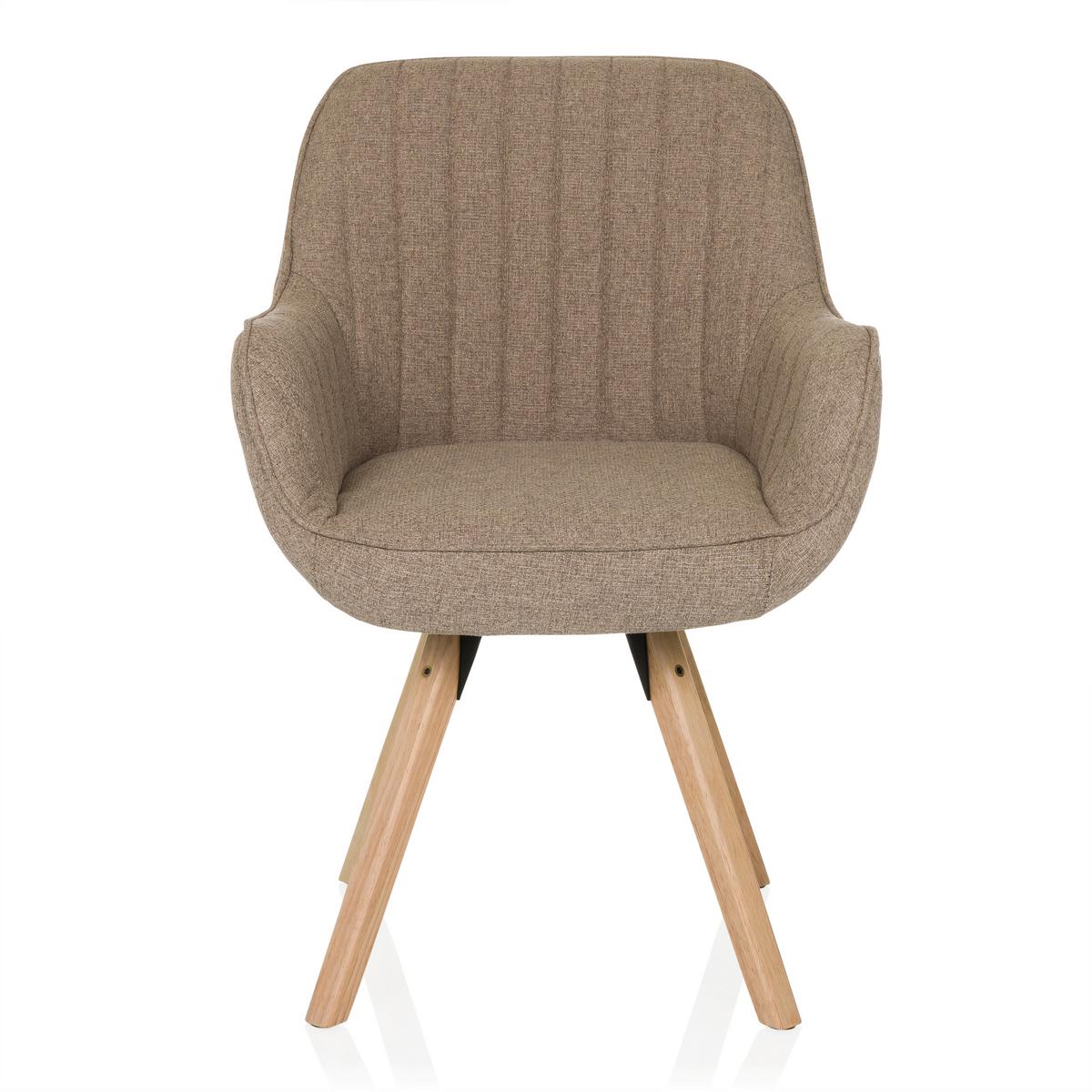Naslanjač Scandi Soft, Bež - barve bukve/bež, Moderno, tekstil/les (56/84/62cm) - MID.YOU