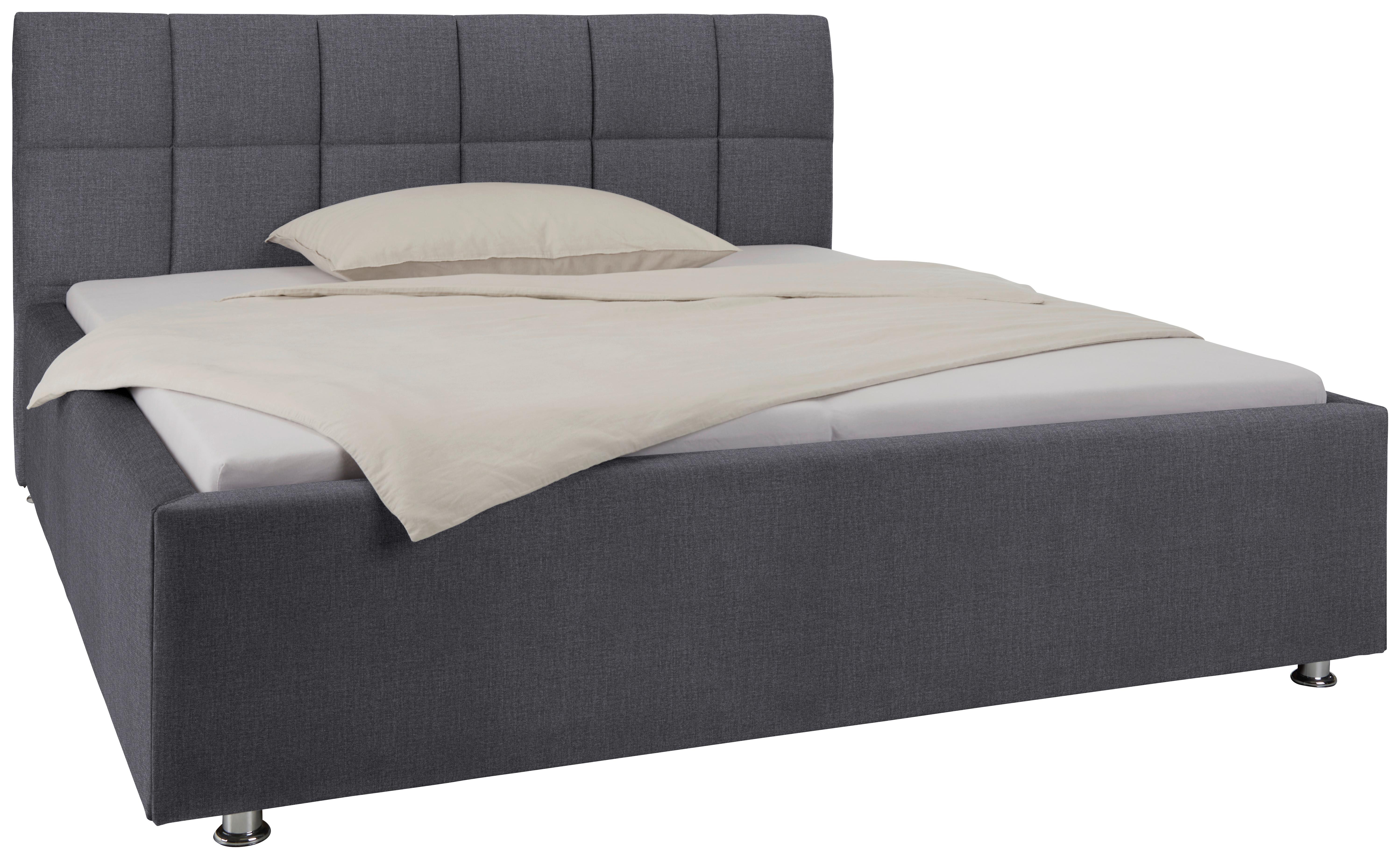 Oblazinjena Postelja Bogner, 160x200, Barva Grafita - barve kroma/barve grafita, Konvencionalno, tekstil (160/200cm) - Premium Living