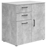 Kommode Multistauraum Betonoptik - Anthrazit/Schwarz, MODERN, Holzwerkstoff/Kunststoff (80/83/52cm) - Mömax