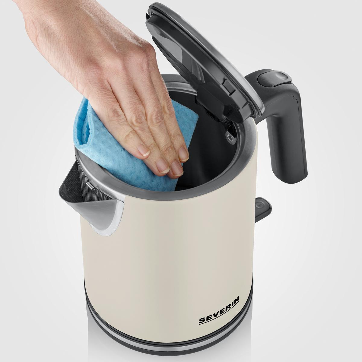 CZAJNIK ELEKTRYCZNY WK9577 - beżowy/czarny, Basics, tworzywo sztuczne/metal (22,5/14,0/19,8cm) - Severin