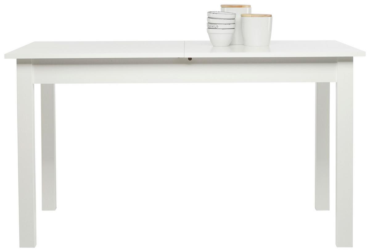 Raztegljiva Jedilna Miza Coburg, Bela, 140-180x80cm - bela, Design, leseni material (140-180/80/76,5cm) - MID.YOU