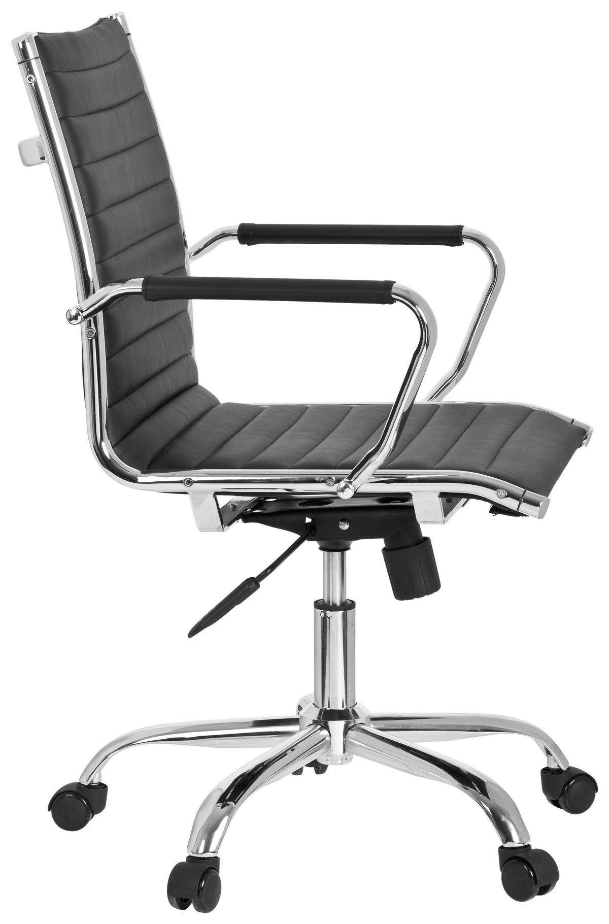 Vrtljiv Stol Vermona 10 Pu, Črna - srebrne barve/črna, Basics, kovina/umetna masa (54/102/43cm) - MID.YOU