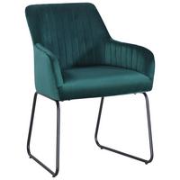 KRZESŁO Z PODŁOKIETNIKAMI TAYLER    -HOM IN- - zielony/czarny, Design, metal/tkanina (62/83/61cm) - Hom`in