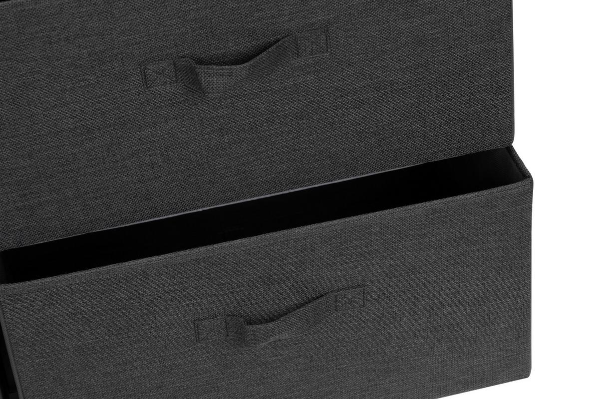 KOMODA KOS - ciemnoszary/czarny, Modern, materiał drewnopochodny/metal (96/104/30cm) - PBJ