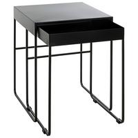 ZESTAW STOLIKÓW BOCZNYCH MOE - czarny, Design, metal (39-42/39-42/51-54cm)