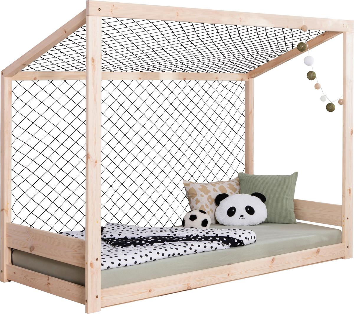 Stauraumbett Holz Fußball ca. 97x213 cm Kiefer - Naturfarben, MODERN, Holz (90/200cm) - MID.YOU