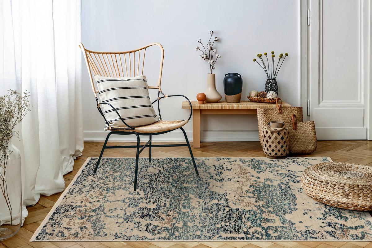 Vintage-teppich Charu 300 - Blau, Konventionell, Textil (120/170cm) - Kayoom