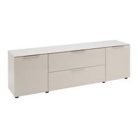 Lowboard Siena Kaschmir - Chromfarben/Kaschmir, Modern, Glas/Holzwerkstoff (180/55/40cm) - Mömax