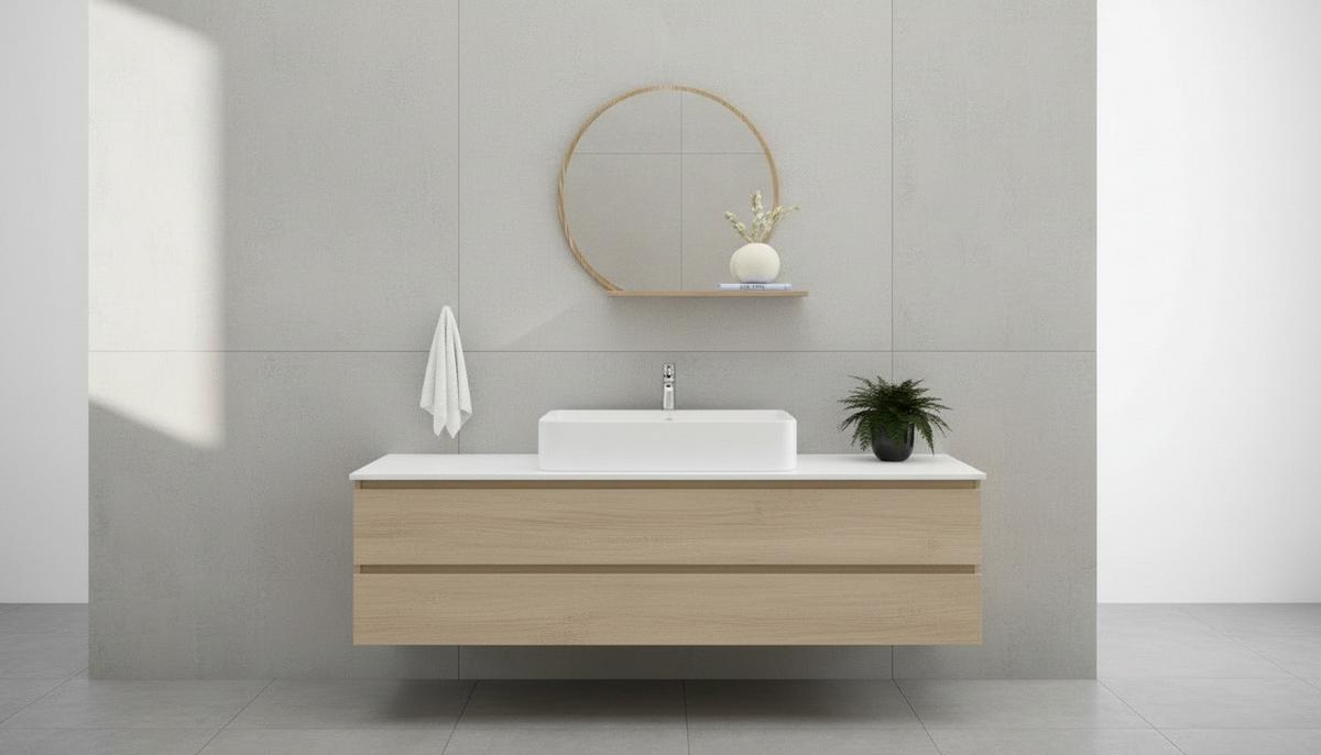 LUSTRO ŚCIENNE BRAVO - kolor dębowy, Design, materiał drewnopochodny/szkło (65/56/17cm) - Xora