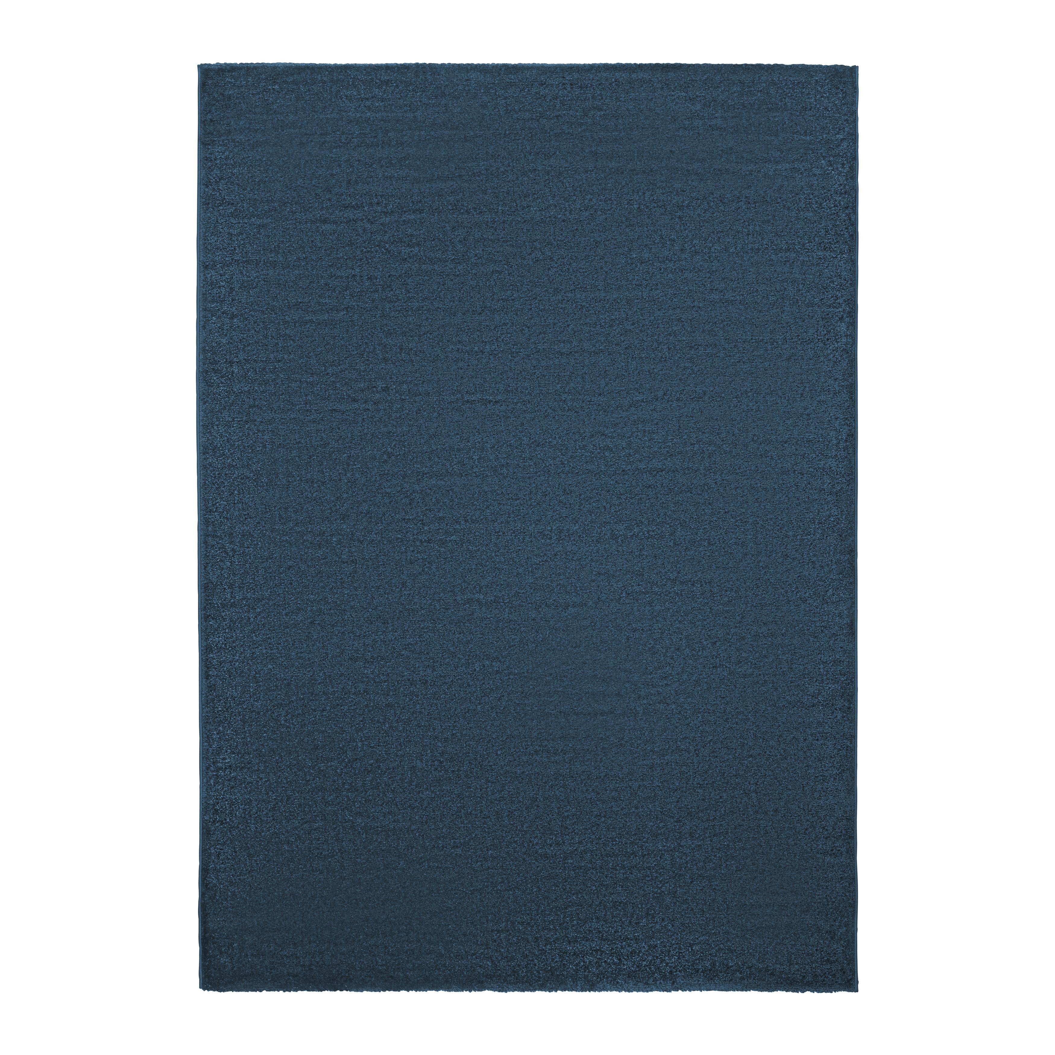 Webteppich Jan 3 Dunkelblau ca. 160x230cm - Dunkelblau, KONVENTIONELL, Textil (160/230cm) - Mömax