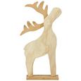 Dekorentier Fynn H ca. 69 cm - Naturfarben, MODERN, Holz (69cm)