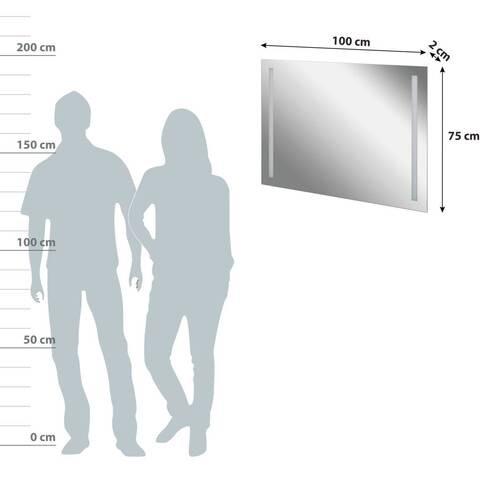 Wandspiegel "Linear" , verspiegelt - Basics, Glas (100/75/2cm) - MID.YOU