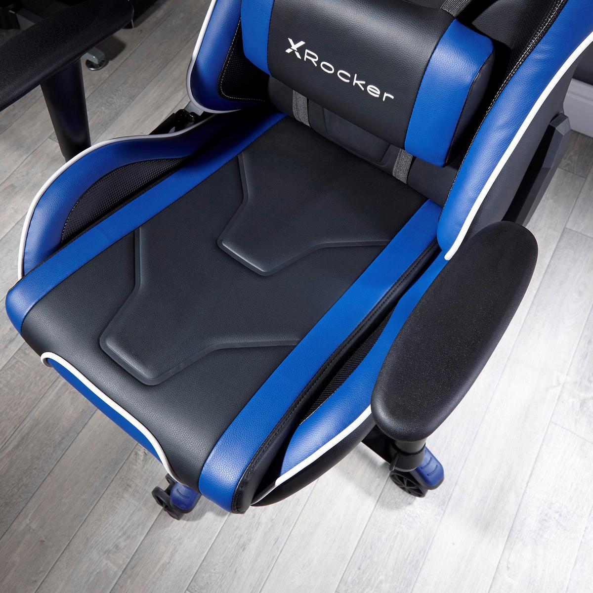 Gamingsessel Agility ca. 59,9x122x66cm Blau/Schwarz - Blau/Schwarz, MODERN, Kunststoff/Textil (59,9/122/66cm) - X Rocker