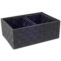 Set Košar Elly - črna, kovina/umetna masa - Mömax