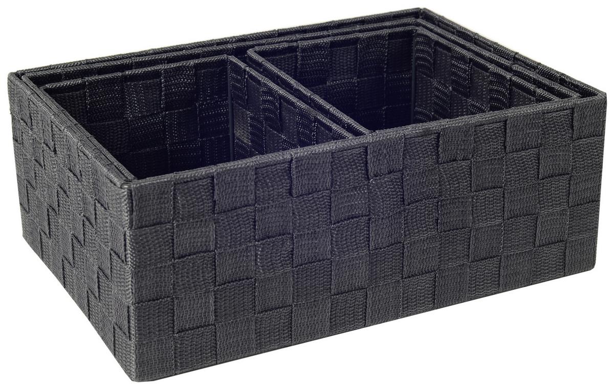 Set Košar Elly - črna, kovina/umetna masa - Mömax