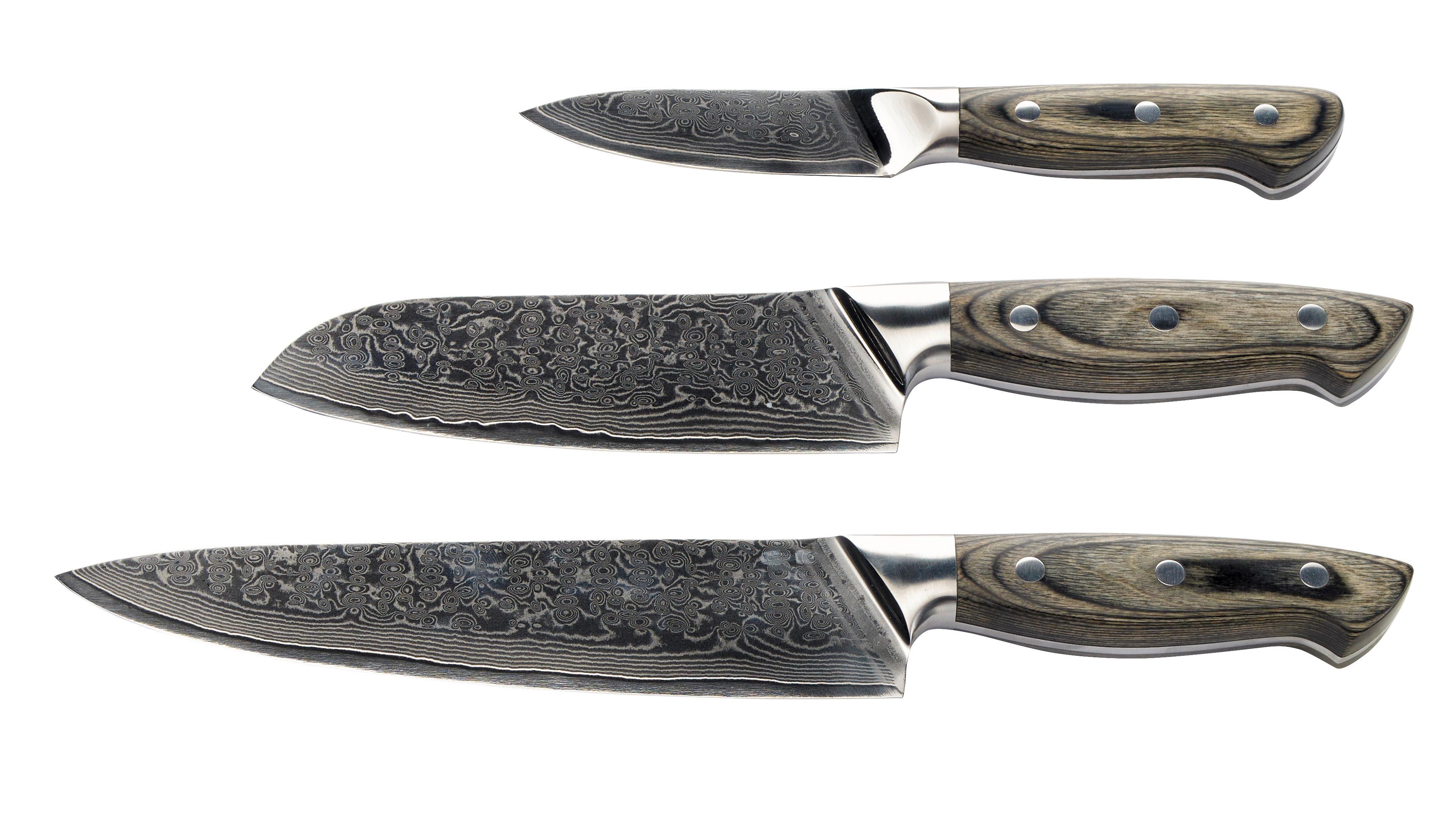 Késkészlet Damask - ezüst, fém (36,2/3,2/17,4cm) - Premium Living