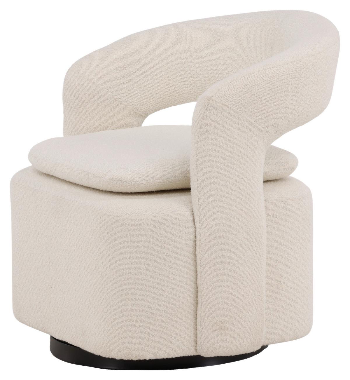 Sessel Laurel ca. 69x75x72 cm Weiß - Weiß, Design, Textil/Metall (69/75/72cm) - Livetastic