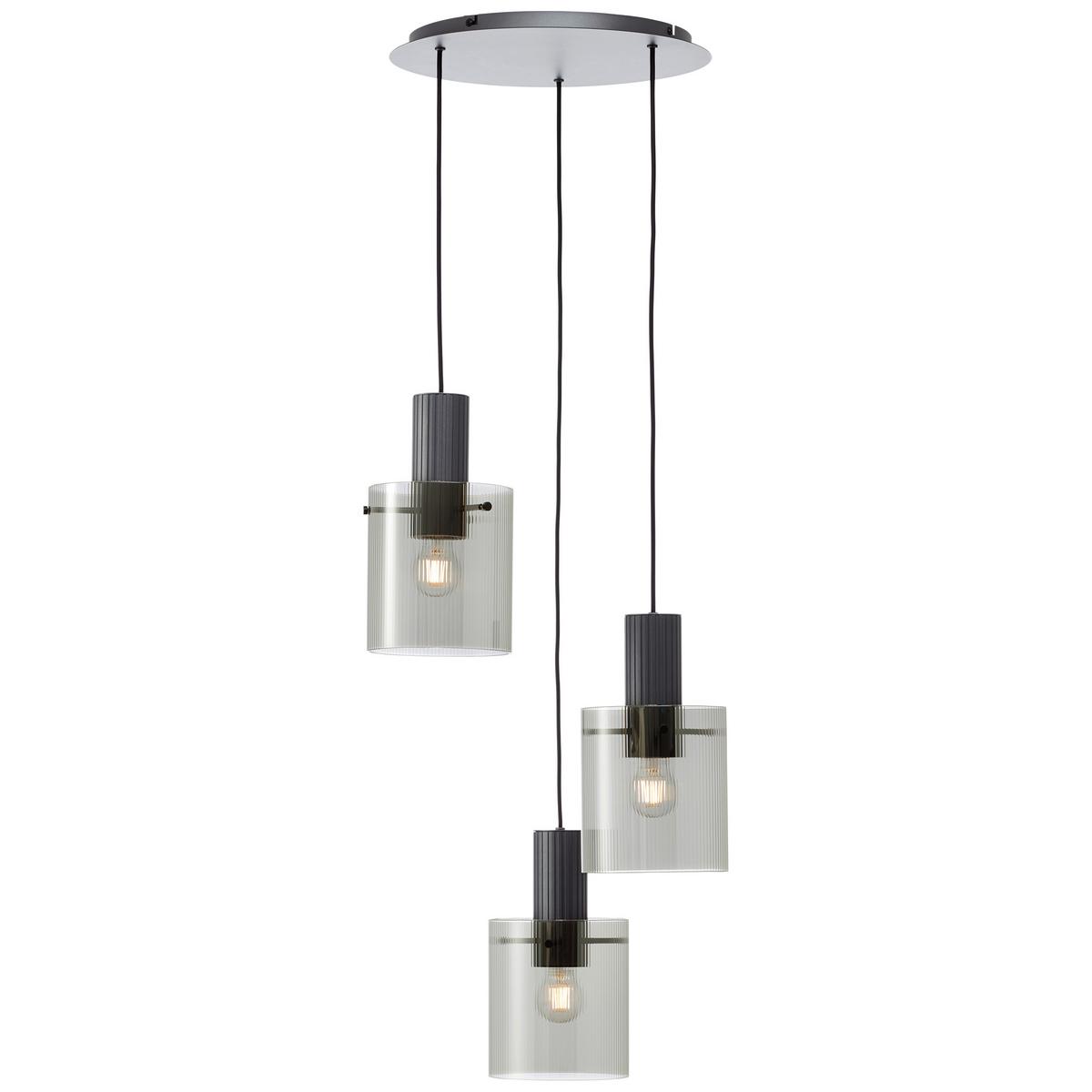 LAMPA ZWIESZANA 60139/93 RIFFELINI PE3 - antracytowy, Trend, metal/szkło (48/150cm) - Brilliant