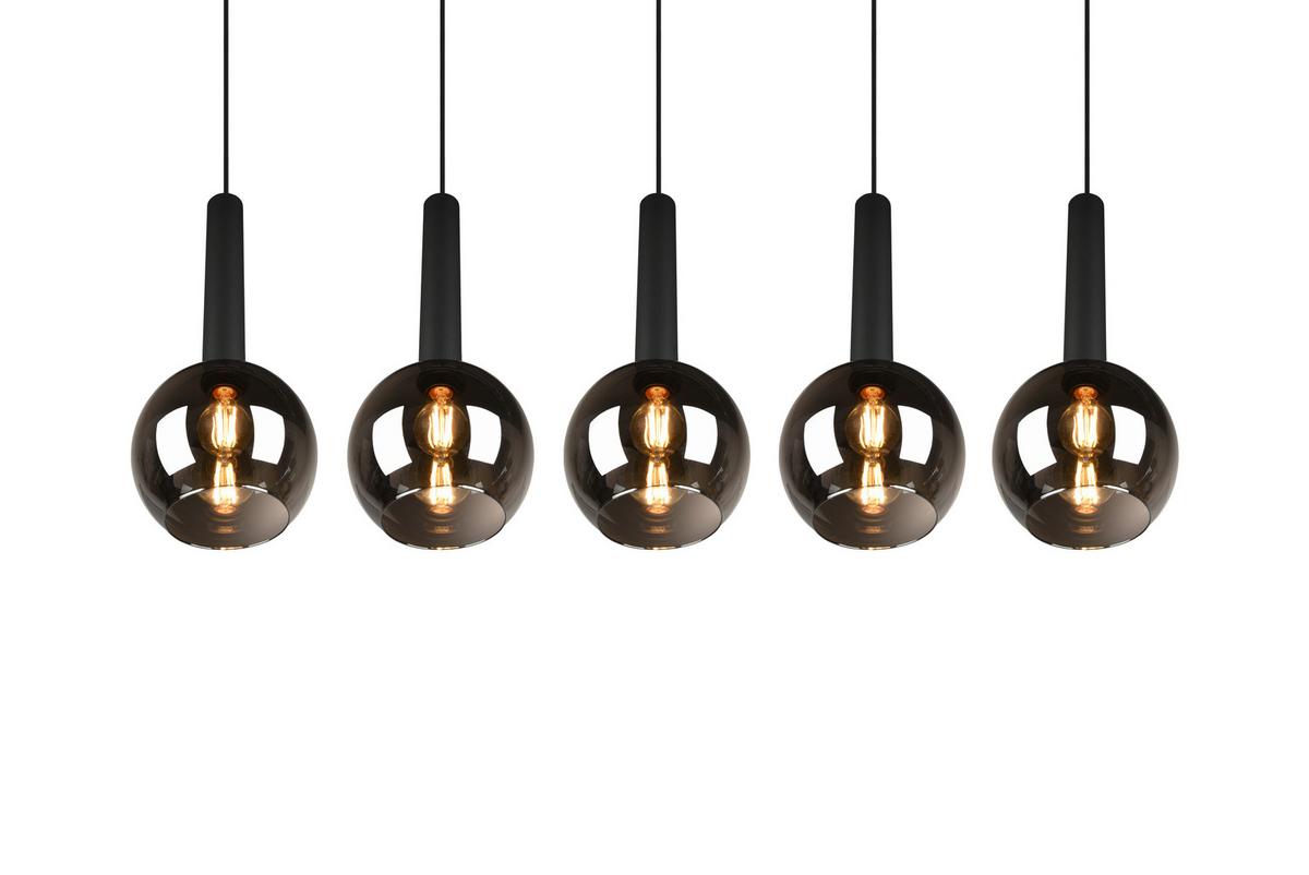 LAMPA WISZĄCA X30115032 HELSINGBORG - czarny, Trend, metal/szkło (115/30/150cm) - Dieter Knoll