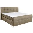 Boxspringbett in Sandfarbe ca. 180x200 cm inkl. Topper - Sandfarben, Basics, Holzwerkstoff/Kunststoff (180/200cm) - Livetastic Boxspringbett in Sandfarbe ca. 180x200 cm inkl. Topper - Sandfarben, Basics, Holzwerkstoff/Kunststoff (180/200cm) - Livetastic