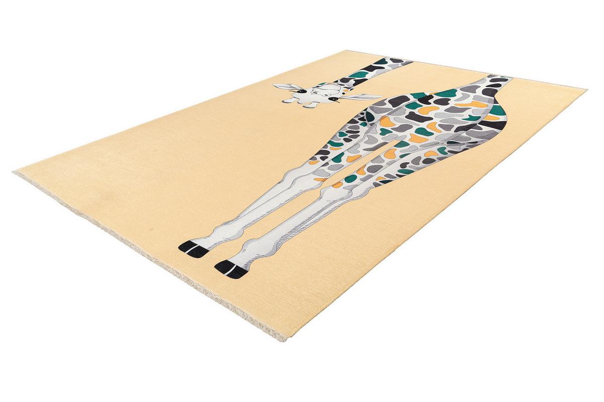 Kinderteppich my Greta Multicolor ca. 115x170cm - Dunkelgrün/Beige, Trend, Textil (115/170cm) - Obsession