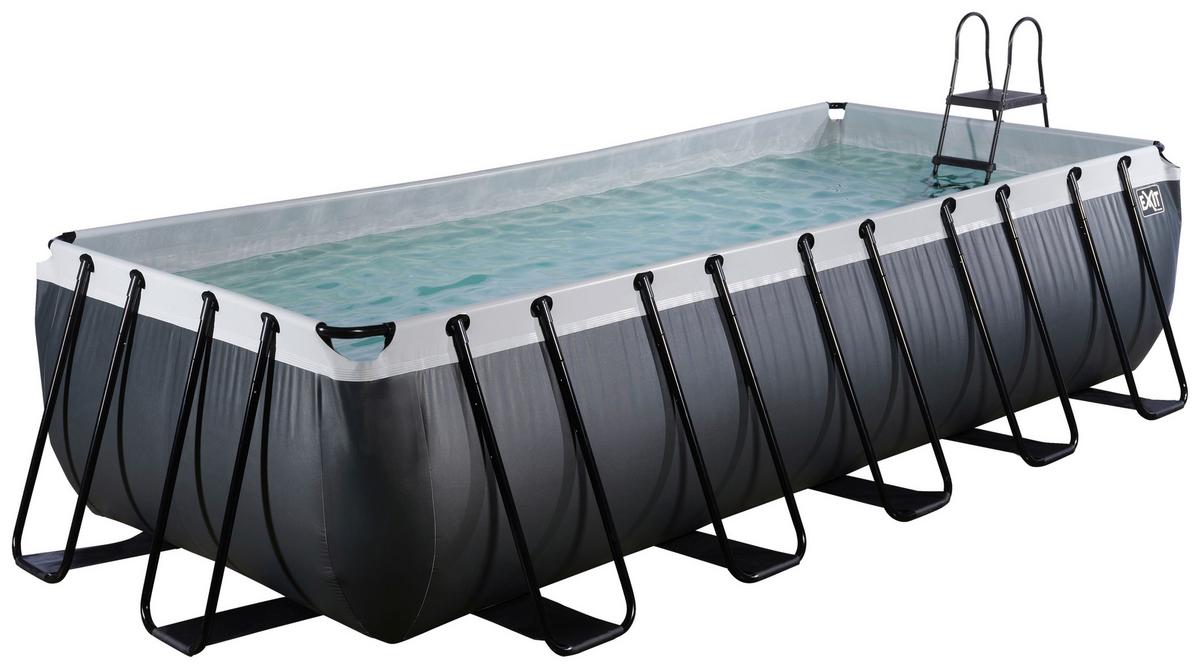 Bazen Exit Black Pool, Črpalka S Peščenim Filtrom, 540x250cm - črna, Konvencionalno, kovina (540/250/122cm) - EXIT Toys