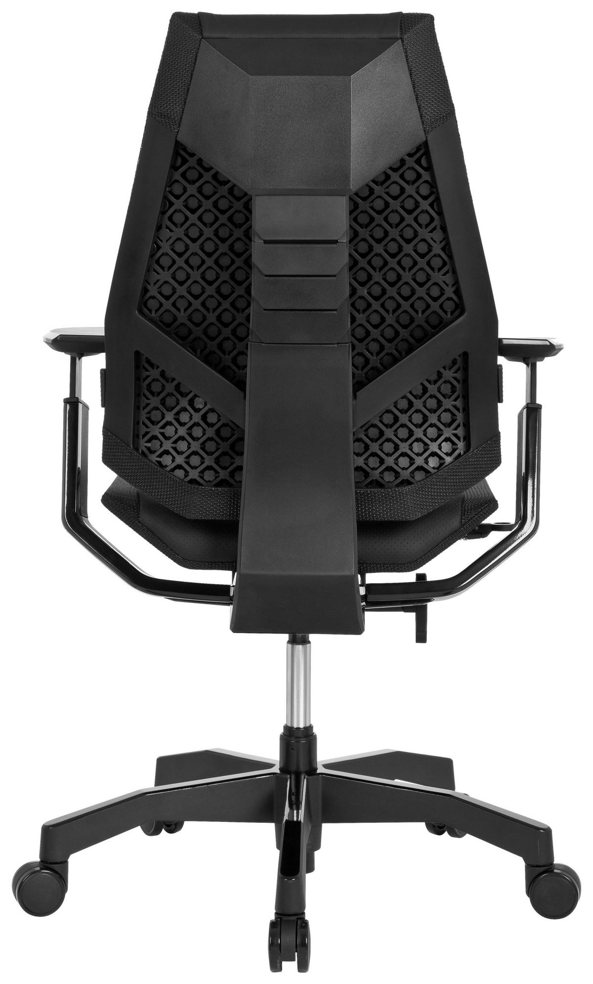 Pisarniški Stol Genidia Black, Črna - črna, Moderno, kovina/umetna masa (57/119/46cm) - MID.YOU