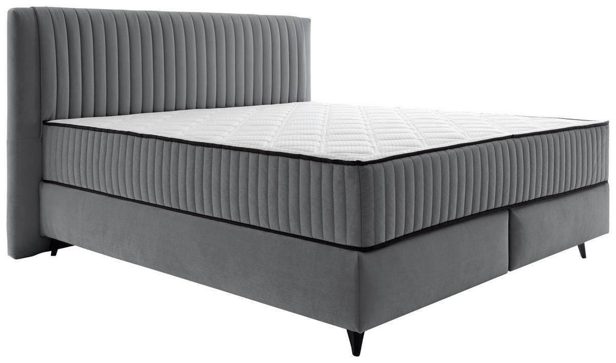 PAT BOX DREAM - gri închis, Modern, lemn/textil (160/200cm) - Premium Living