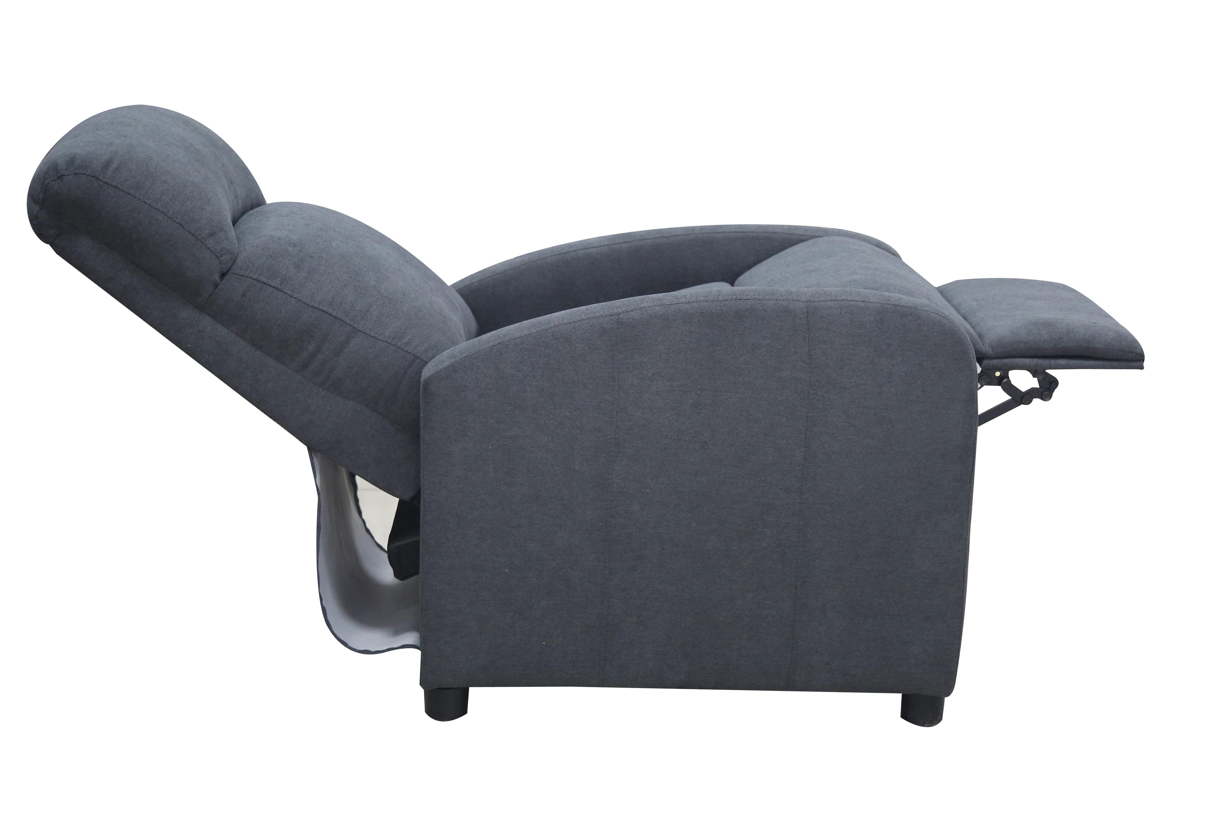 Relaxsessel in Grau mit Relaxfunktion - Grau, MODERN, Textil (65/101/91cm) - Based