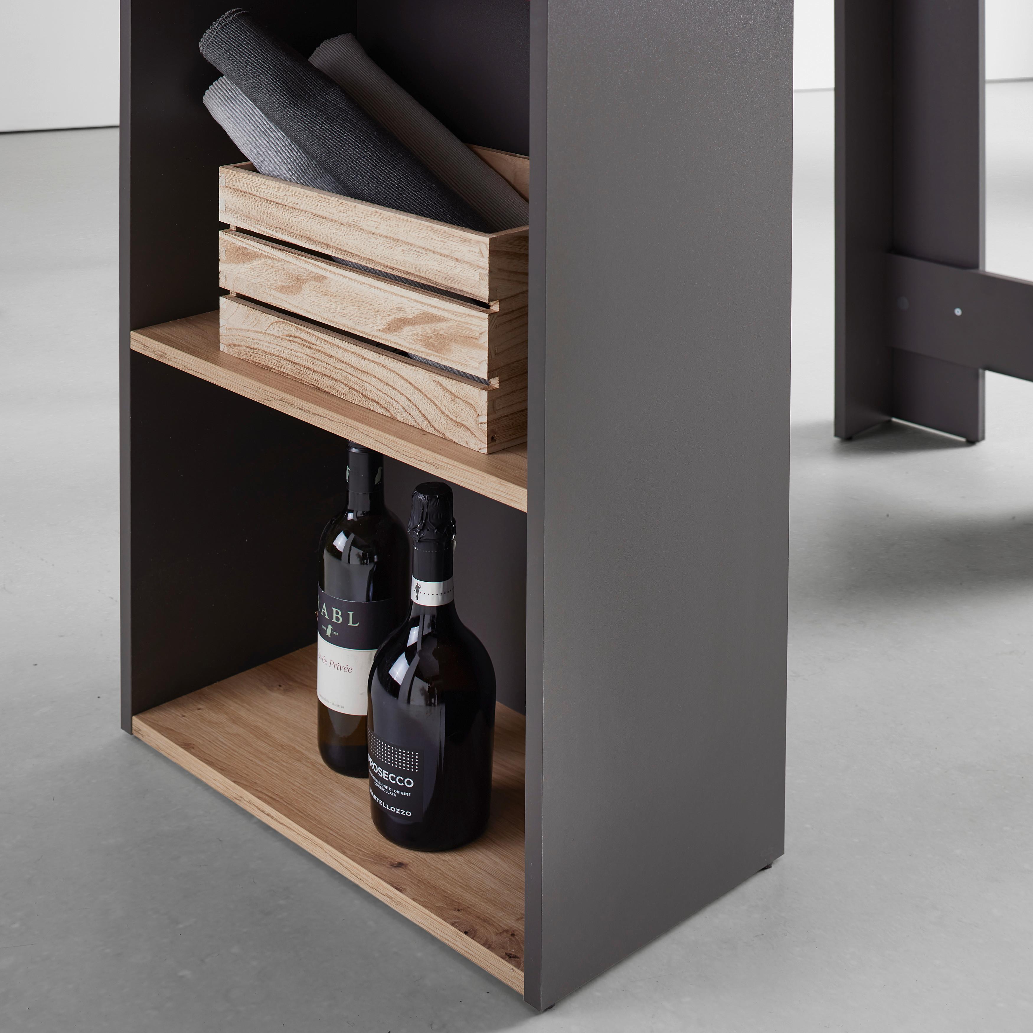 BARBORD DANDY - ek Artisan/svart, Modern, trä/plast (115/50/108cm) - Mömax
