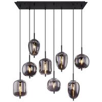 Viseča Svetilka Blacky - črna, Basics, kovina/steklo (94/34/120cm) - Globo