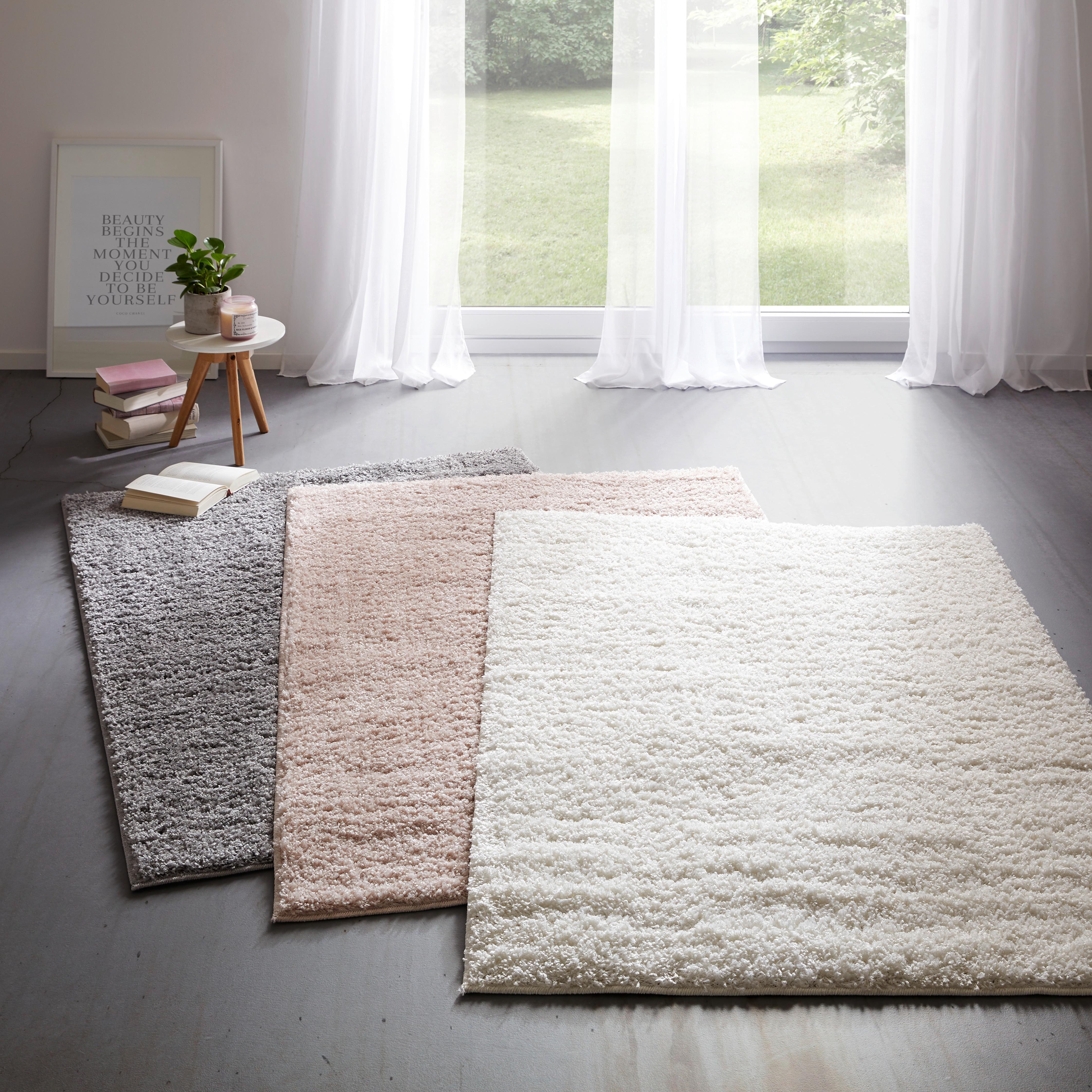 Hochflorteppich Bono in Hellgrau ca. 120x175cm - Hellgrau, Textil (120/175cm) - Modern Living
