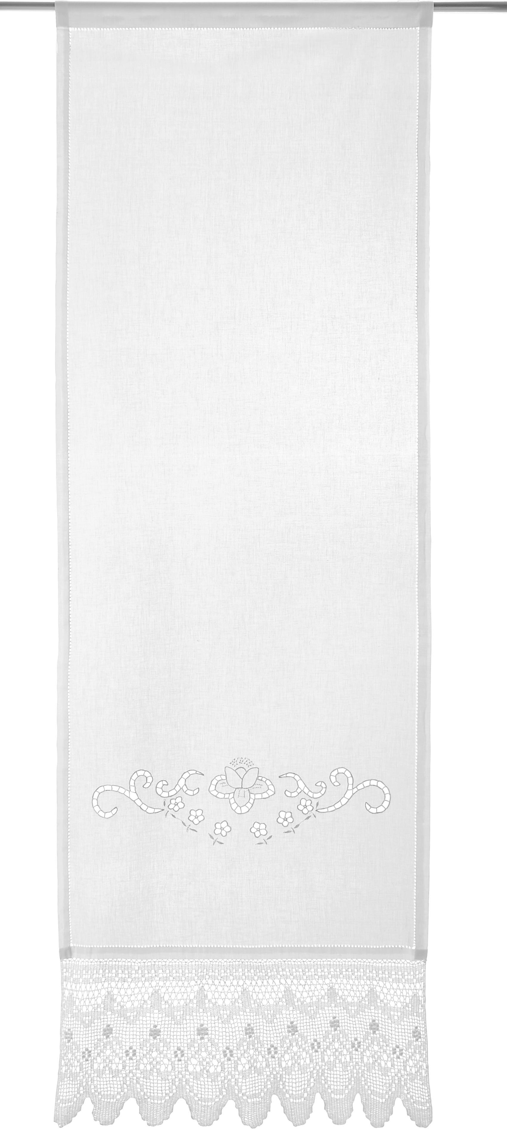 Fertigvorhang in Weiß ca. 60x180 cm "Vanessa" - Weiß, KONVENTIONELL, Textil (60/180cm) - Bessagi Home
