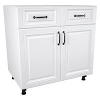 Konyhai Alsószekrény Michelle - fekete/fehér, Modern, faalapú anyag/fém (80/82/54cm)