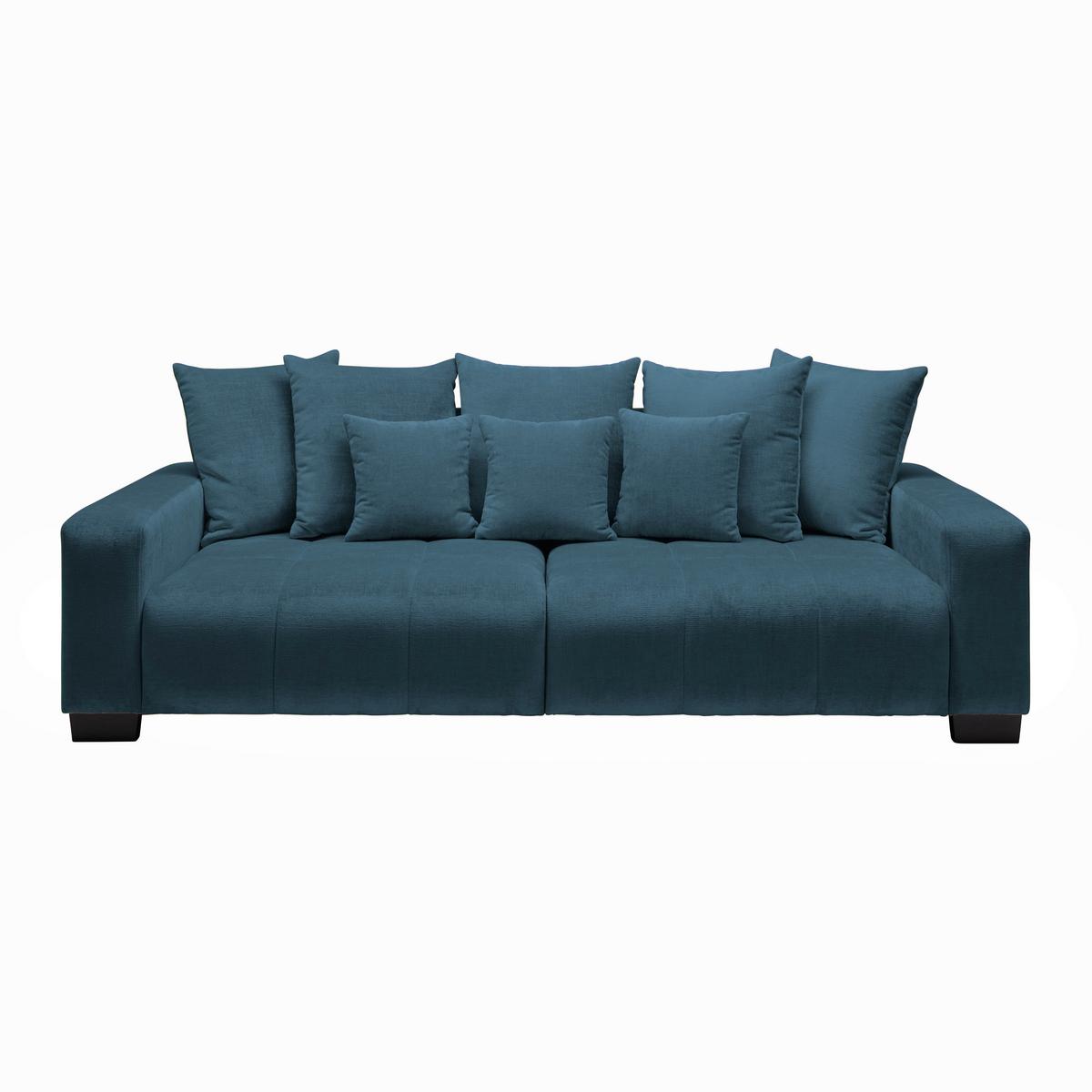 Bigsofa Matteo Petrol - Petrol/Schwarz, Modern, Holz (246/93/124cm) - Based