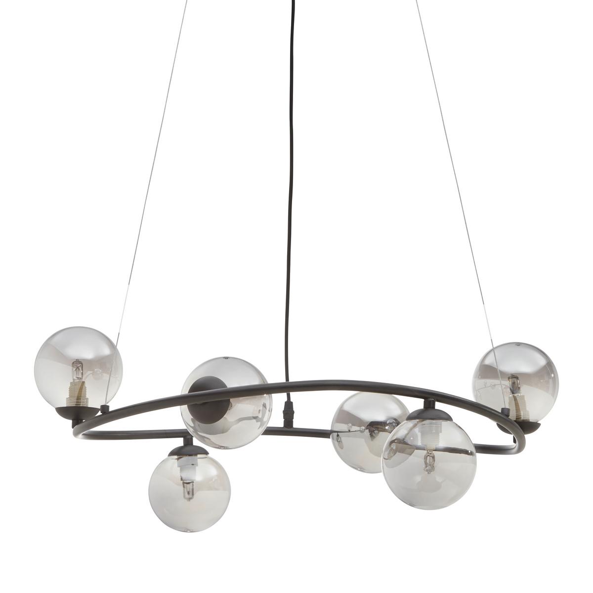 LAMPA SUFITOWA NERON - szary, Modern, metal/szkło (58/58/115cm) - Bessagi Home