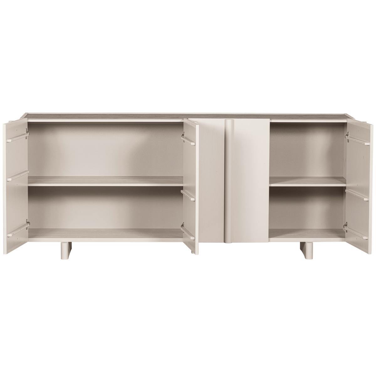 Sideboard Basu Grauweiß B: 200 cm - Grauweiß, Design, Holz (200/85/46cm) - Livetastic