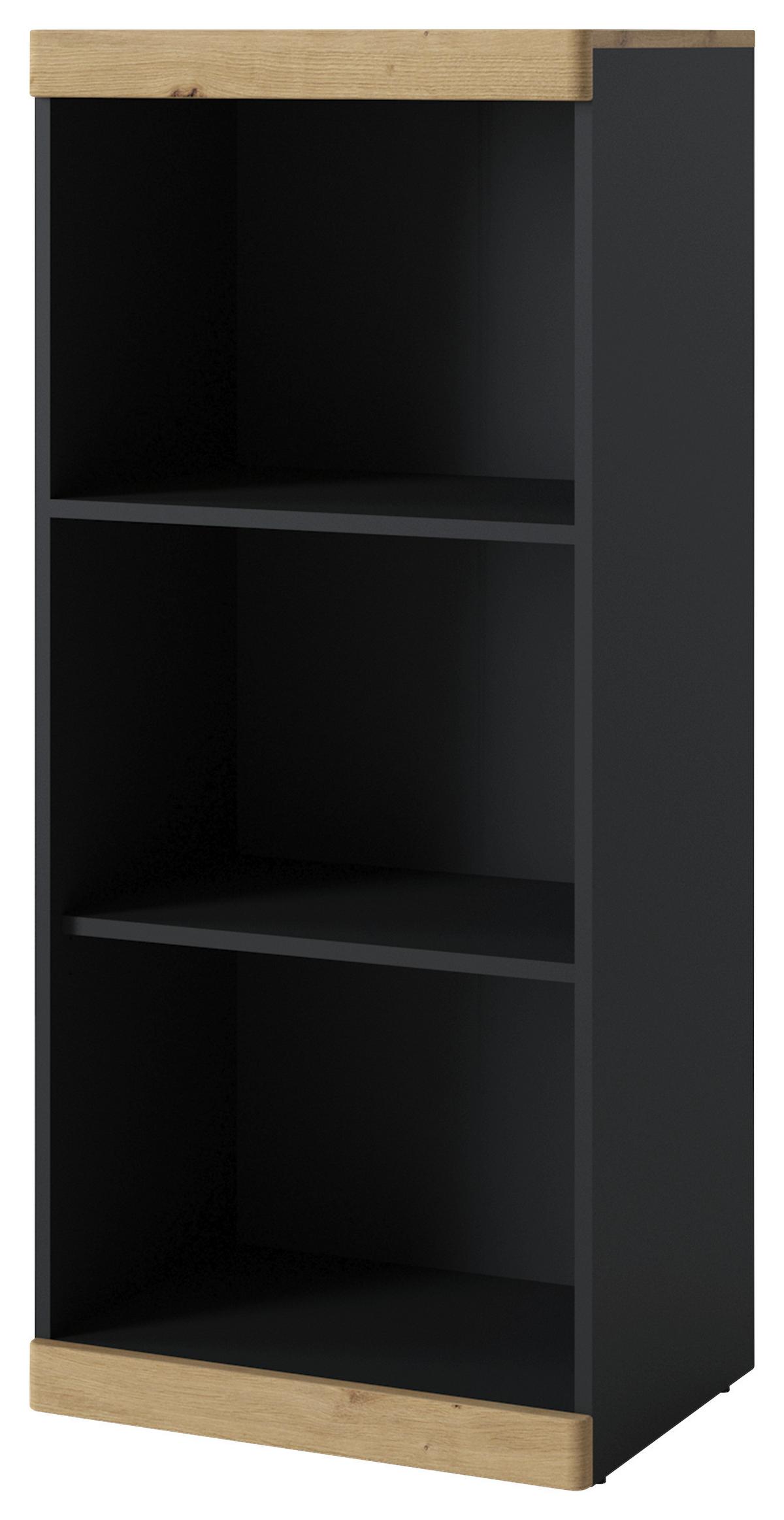 Regal Turino, Antracit, Barva Hrasta - antracit/hrast artisan, Trend, umetna masa/leseni material (54/122,8/39,9cm)