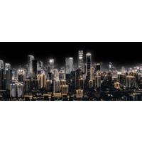 OBRAZ NA SZKLE GM015 - czarny/kolor złoty, Design, szkło (125/50cm) - Monee