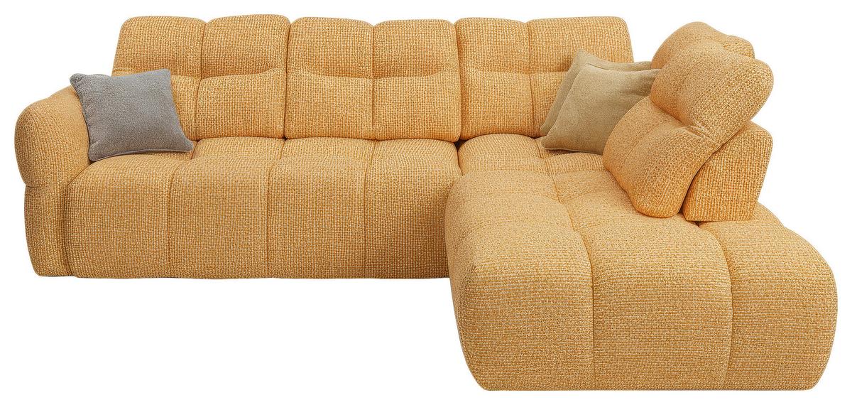 Kutna Garnitura Contempo - žuta/crna, Moderno, tekstil/plastika (277/90-98/225cm) - Premium Living