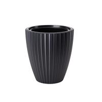 Übertopf Mira 30 Schwarz Ø ca. 29cm - Schwarz, KONVENTIONELL, Kunststoff (29,0/32/29,0cm) - Mömax