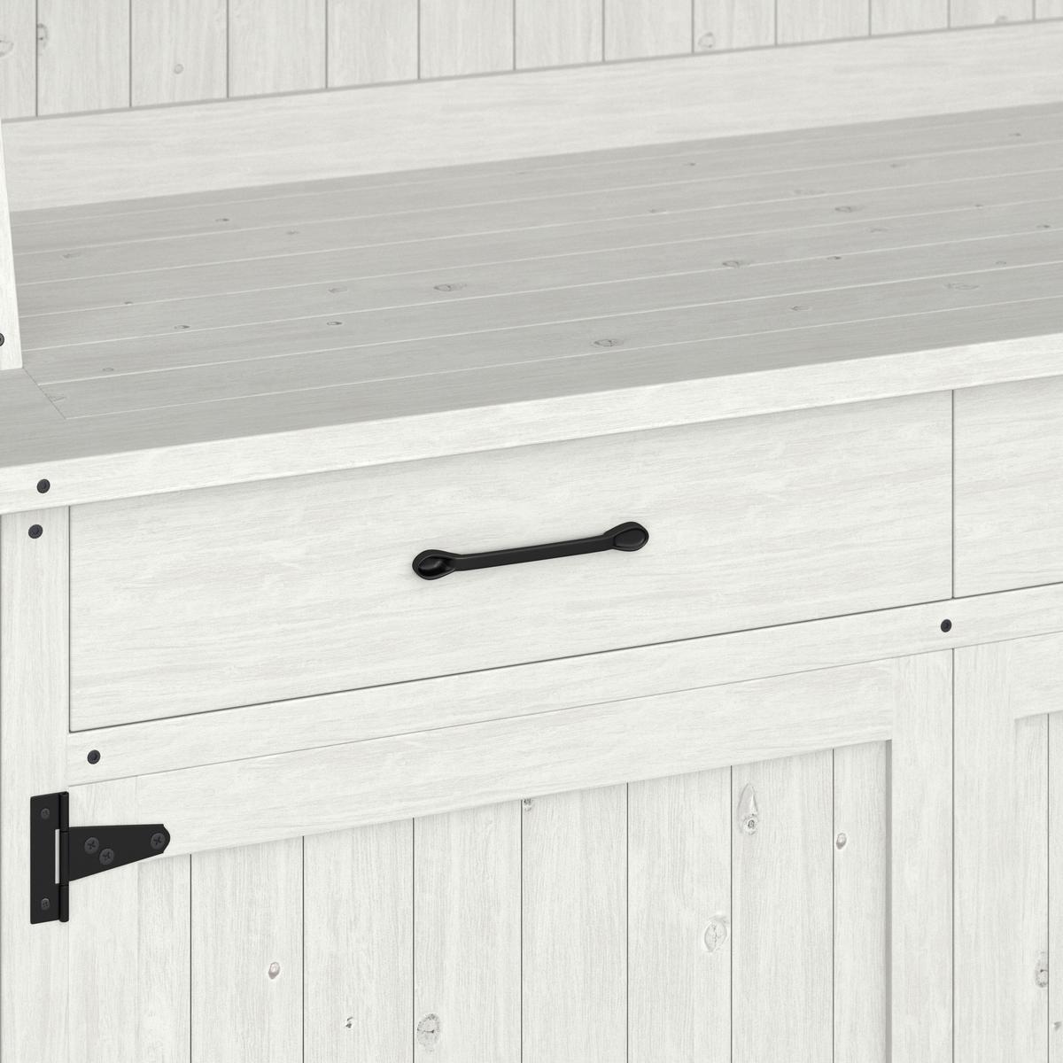 Gartenschrank Liana Weiß Echtholz - Schwarz/Weiß, MODERN, Holz/Metall (113/164/47cm) - Bessagi Garden