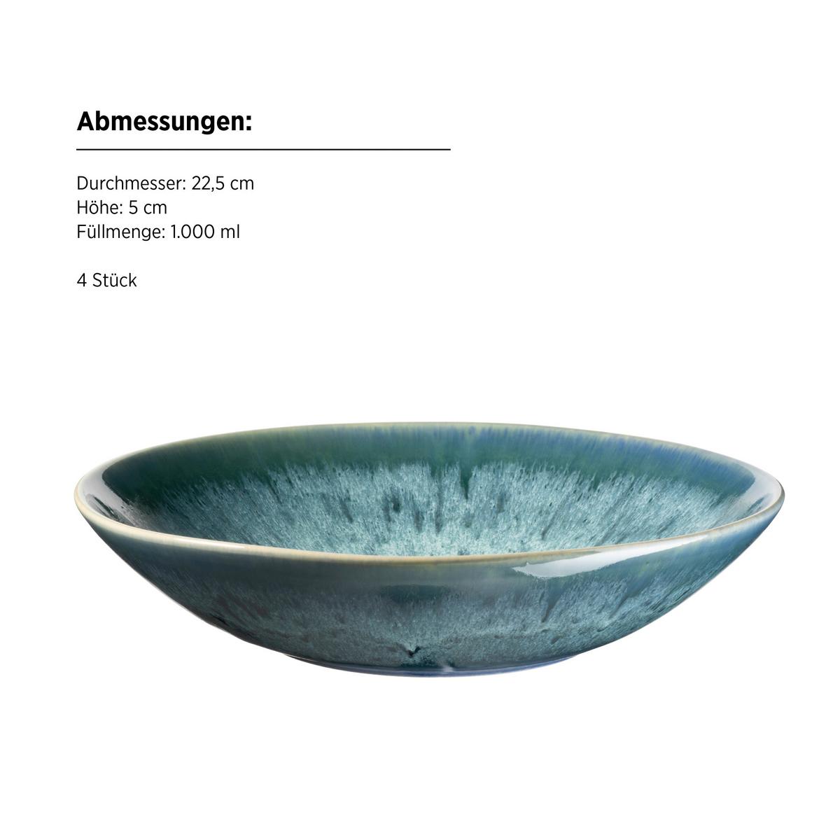 TAFELSERVICE CARELLIA - Blau, Trend, Keramik - Mäser
