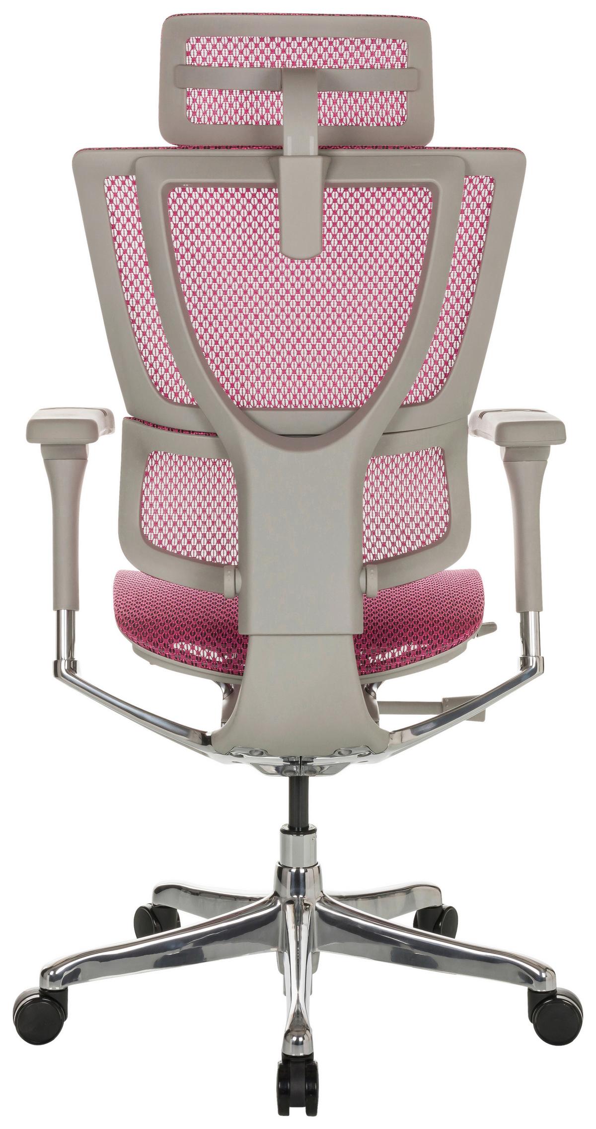 Pisarniški Stol Ergohuman Slim I G, Roza - roza/srebrne barve, Basics, kovina/umetna masa (69/116-138/66cm) - MID.YOU