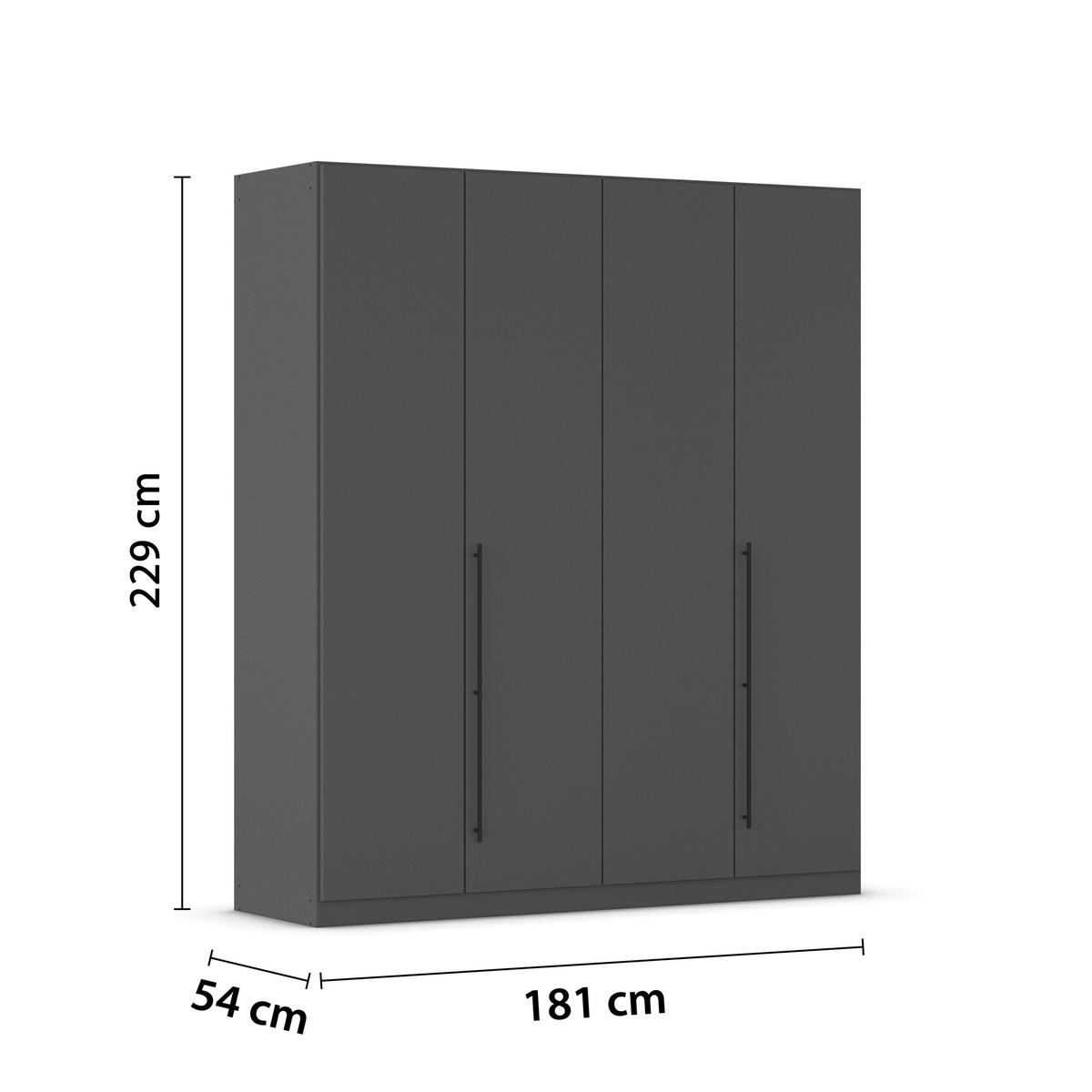 Șifonier Safari - gri, Konventionell, material pe bază de lemn (181/229/54cm)