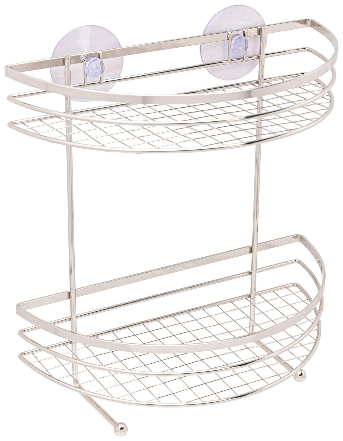 Etajeră Nizza - culoare crom, Konventionell, metal (24/12/25cm) - Ondega